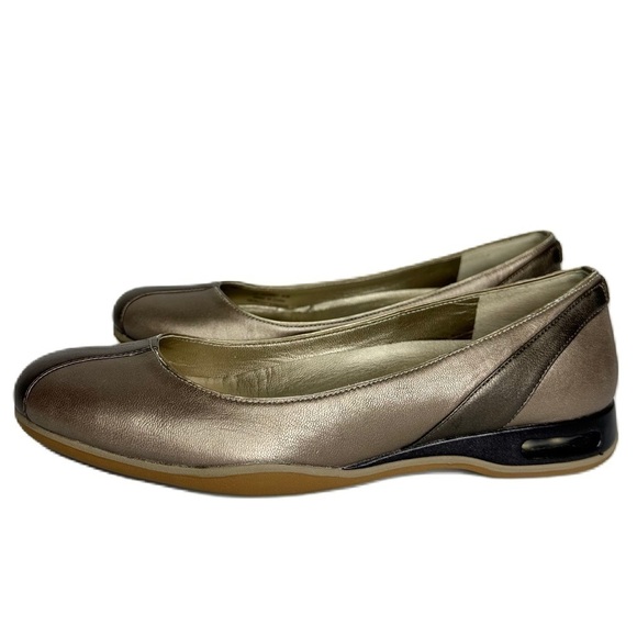 Cole Haan Nike Air Metallic Ballet Style Flat Comfort Shoe D28867 Women’s 6.5 - Picture 1 of 8